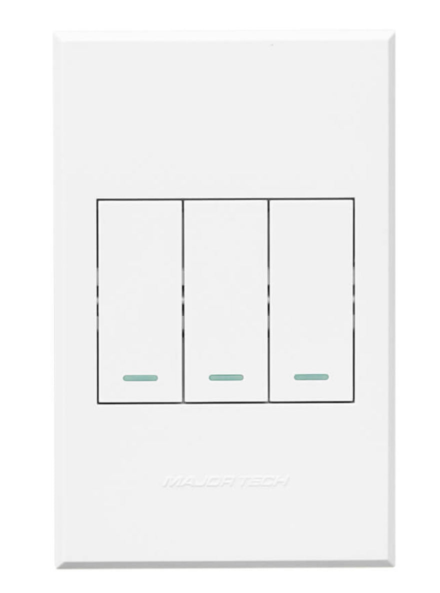Veti 3 White 3 Lever 1 Way Switch 4x2