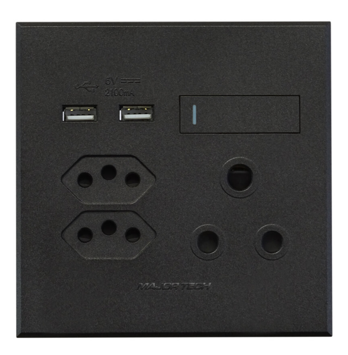 Veti 3 Graphite/Graphite Single Socket + Euro + USB