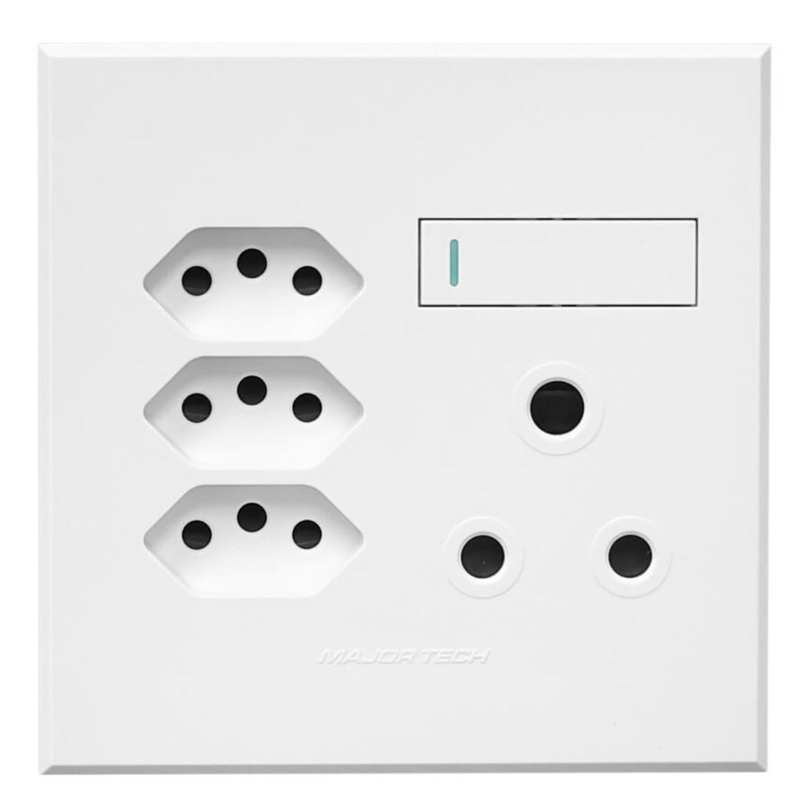 Veti 3 White Single Socket + 3 Euro 4x4