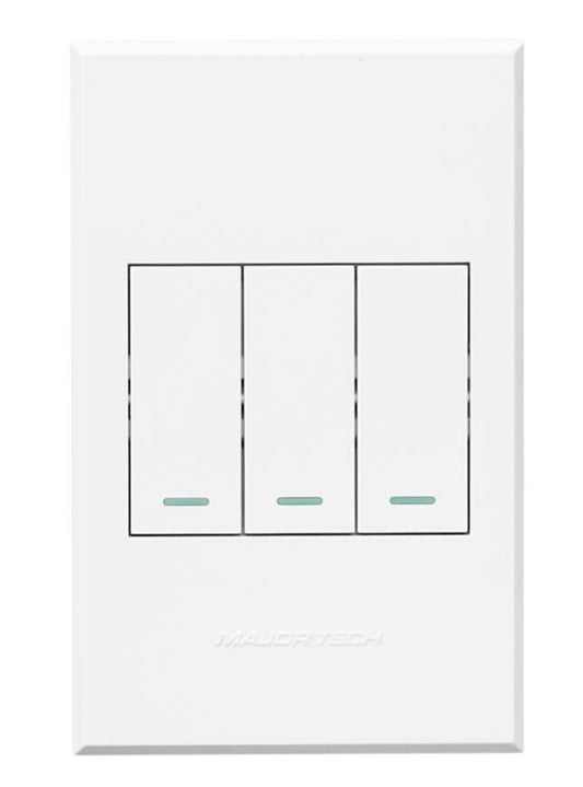 Veti 3 White 3 Lever 1 Way Switch 4x2