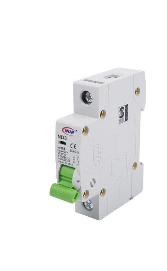 NUR Din Rail Single Pole 3ka Circuit Breakers