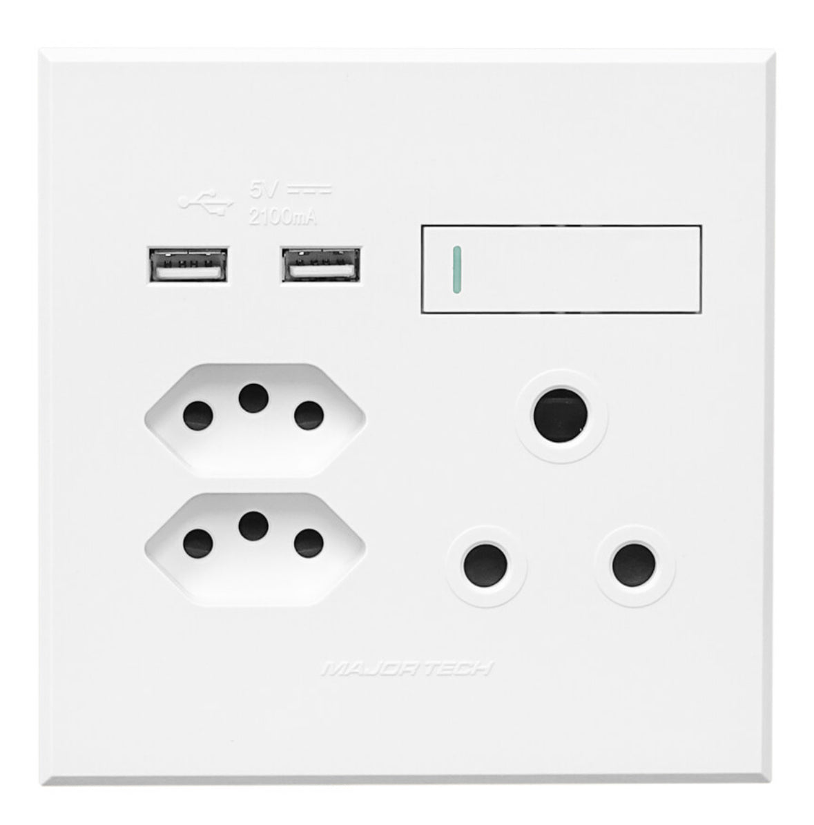 Veti 3 White Single Socket + Euro + USB 4x4