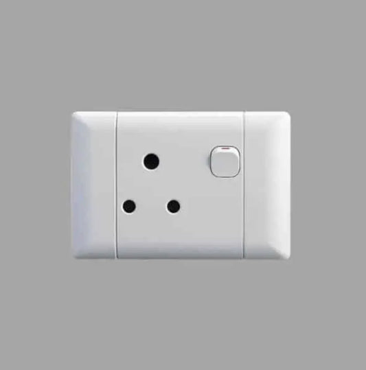 Nur White Single Plug 4x2