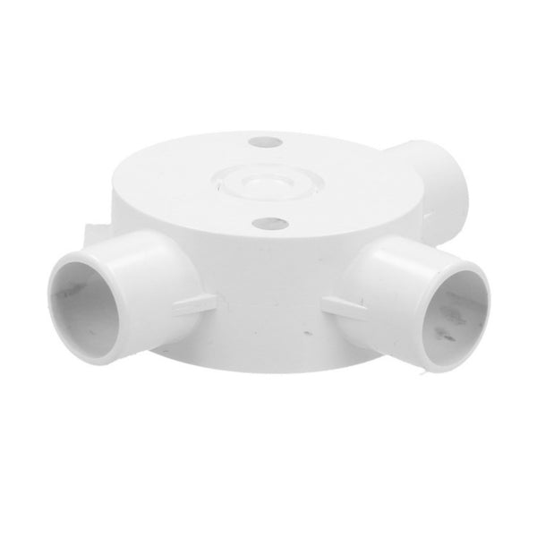 PVC Round Box 3 Way 20mm – Electrical Junxion