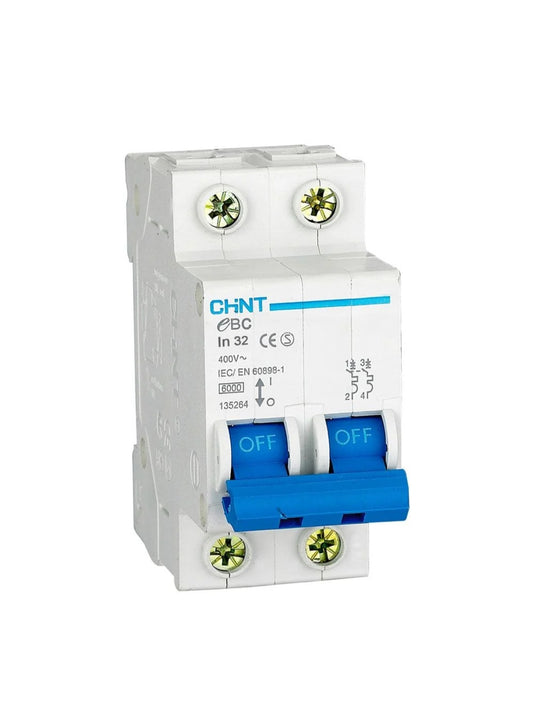 CHINT DIN MCB 2 Pole Circuit Breaker C-Curve 3KA